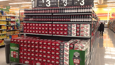 Dr Pepper Walmart College Football Endcap