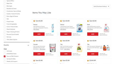 Albertsons Cos. P&G brandSaver Deals