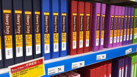 Office Depot [IN] PLACE Heavy-Duty Binders Shelf Sign