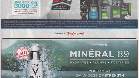 Walgreens Unilever 'Improve Your Game' FSI