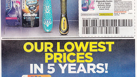 Gillette CVS 'Our Lowest Prices' FSI