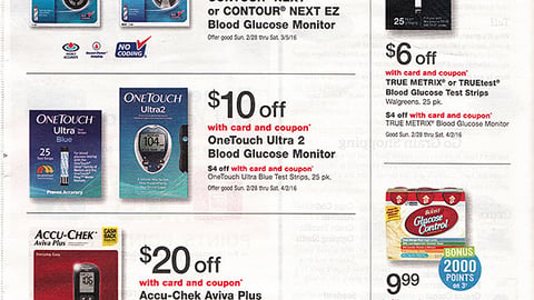 Walgreens 'Solutions for Diabetes Care' FSI