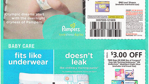 Pampers 'Olympic Dreams' FSI
