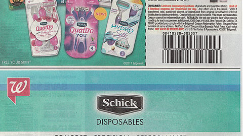 Walgreens Schick 'Comfort Precision' FSI