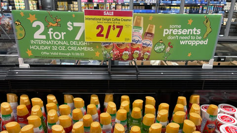 International Delight 'Some Presents Don't Need To Be Wrapped' Cooler Signage