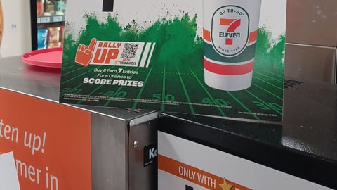 7-Eleven 'Rally Up' Counter Sign