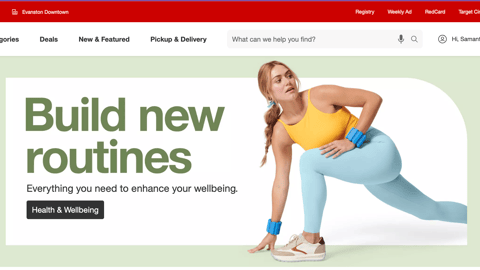 Target 'Build New Routines' Leaderboard Ad