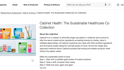 Target Cabinet Health Web Page