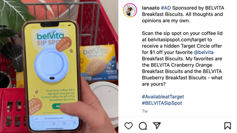 BelVita Target 'Sip Spot' Instagram Ad