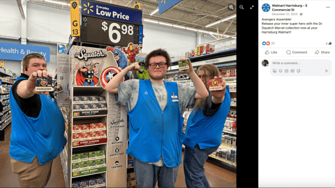 Walmart Dr. Squatch Marvel Collection Facebook Update