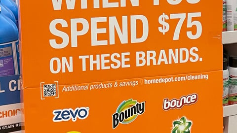 Home Depot P&G 'Instant Savings' Standee
