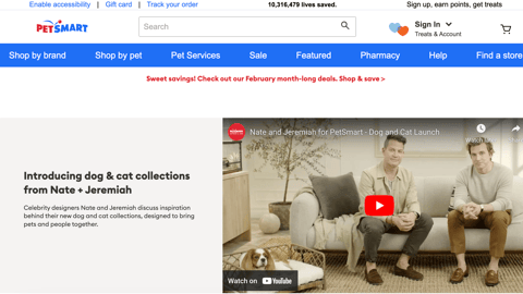 Nate + Jeremiah for PetSmart Dog & Cat Collections Web Page