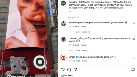 Papatui Target 'Shop the Full Line' Instagram Update