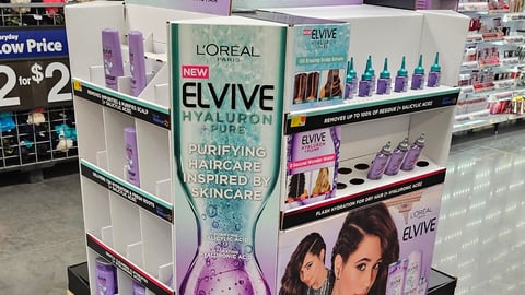 L'Oreal Paris Elvive Hyaluron + Pure Walmart Pallet Display