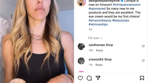 Amazon Clinique 'New to Me' Instagram Update