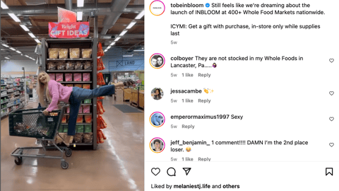 INBLOOM Whole Foods 'Gift with Purchase' Instagram Update
