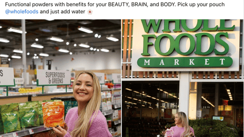INBLOOM Whole Foods 'Just Add Water' Facebook Update