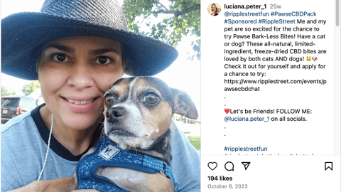 Ripple Street Pawse Bark-Less Bites Instagram Update