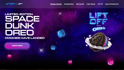 Oreo Space Dunk Web Page