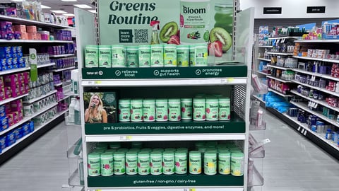 Target Bloom 'Greens Routine' Endcap Display