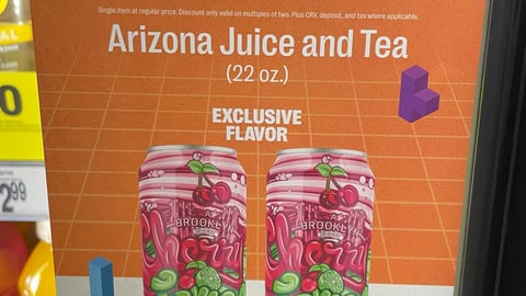 7-Eleven AriZona Cherry Lime Rickey Tetris Cooler Cling 