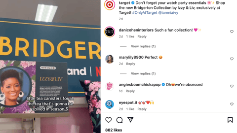 Target Izzy & Liv 'Watch Party Essentials' Instagram Update
