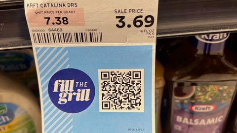 ShopRite Kraft 'Fill the Grill' Price Sign