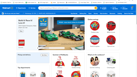 Walmart Canada Lego Speed Champions Display Ad