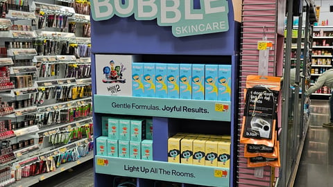 Walmart Bubble Skincare 'Inside Out 2' Endcap