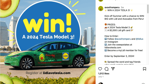 Avocados from Peru Lidl 'Kick Off Summer' Instagram Update