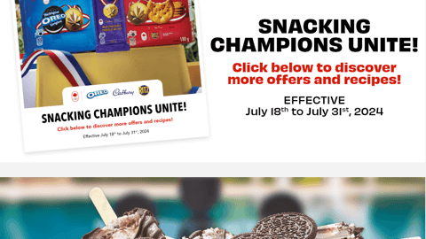 Metro Mondelez 'Snacking Champions Unite' Email