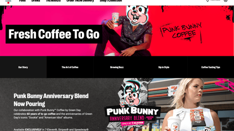 7-Eleven Punk Bunny Anniversary Blend Web Page