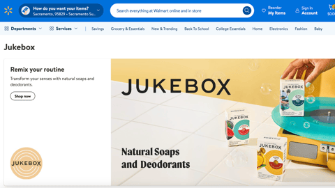 Walmart Jukebox 'Remix Your Routine' Web Page