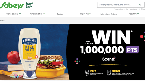 Sobeys Hellmann's 'You Could Win' Landing Page