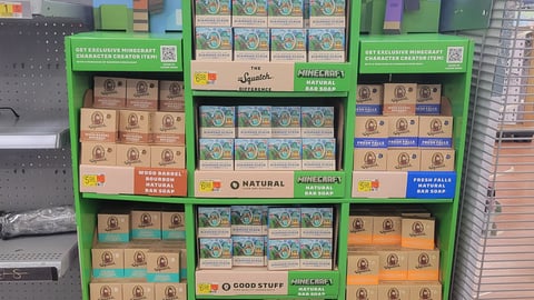 Dr. Squatch Walmart Minecraft Endcap