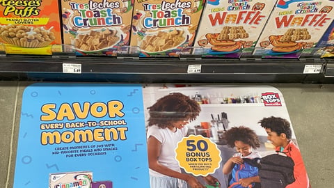 General Mills Kroger 'Savor Every Back-to-School Moment' Floor Cling