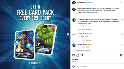 Loblaws Marvel 'You Can Do It' Instagram Update