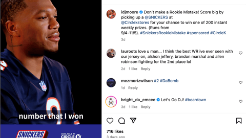Circle K Snickers 'Rookie Mistake' Instagram Update