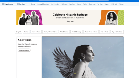 Walmart 'Celebrate Hispanic Heritage' Web Page