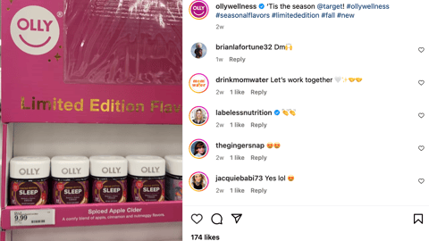 Olly Target 'Tis the Season' Instagram Update