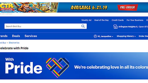 Best Buy 'Crash Team Racing' Top-of-Page Ad