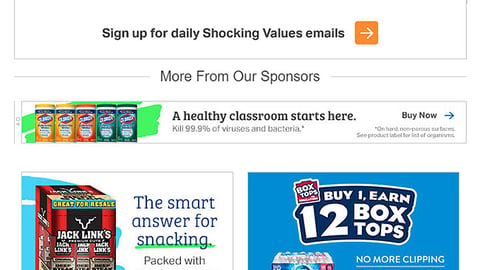 General Mills Box Tops Sam's Club Email Ad