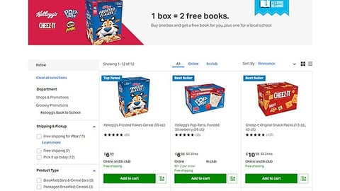 Kellogg's Back-to-School Sam's Club Shop