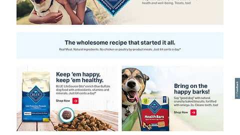 Sam's Club Blue Buffalo Web Page