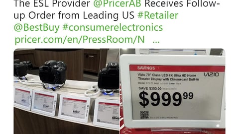 Pricer 'Follow-Up Order' Twitter Update