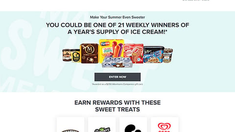 Unilever Albertsons Cos. 'Make Sweet Memories' Microsite