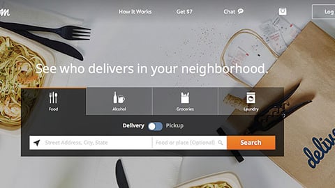 Foursquare Delivery.com Partnership
