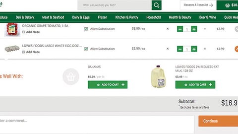 Lowes Foods Ecommerce Experience