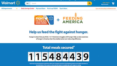 Walmart 'Fight Hunger. Spark Change' Campaign