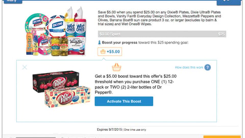 SavingStar Boost Feature